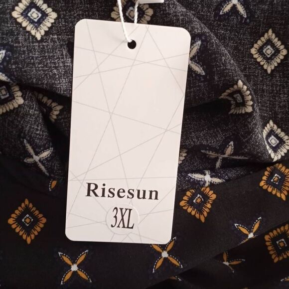 Elegant Long Sleeve Patterned Dress - Picture 13 of 16